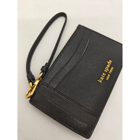 Kate Spade NY Morgan saffiano leather women's cardcase carholder wallet -BLACK - Picture 8 of 11